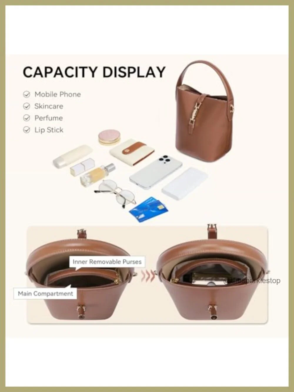 BOSTANTEN Small Bucket Bag Vegan Leather Crossbody Purse